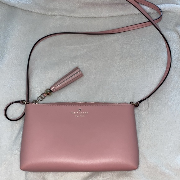 Kate Spade dusty rose crossbody bag with tassel - Picture 3 of 12